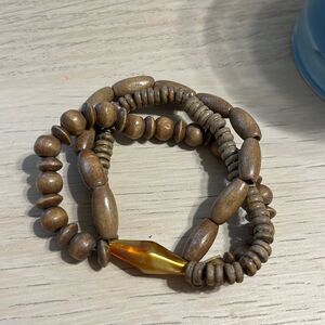 WOOD trio bracelets